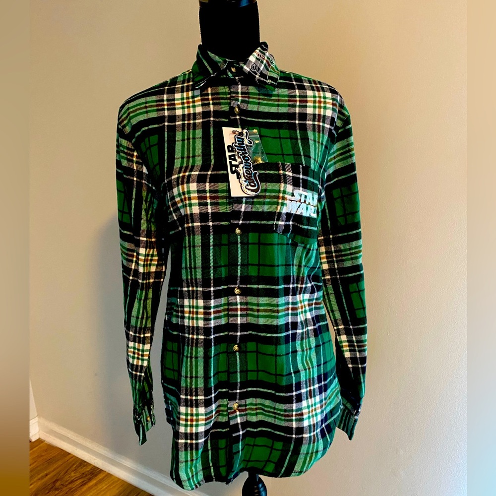 NWT Cakeworthy Star Wars Flannel Shirt